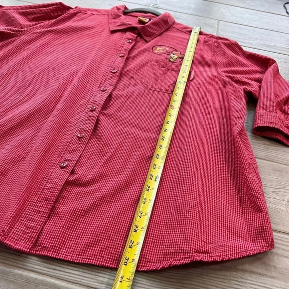 Warner Bros Womens Red Looney Tunes 3/4 Sleeve Button Up Shirt Size 26W - Picture 5 of 9
